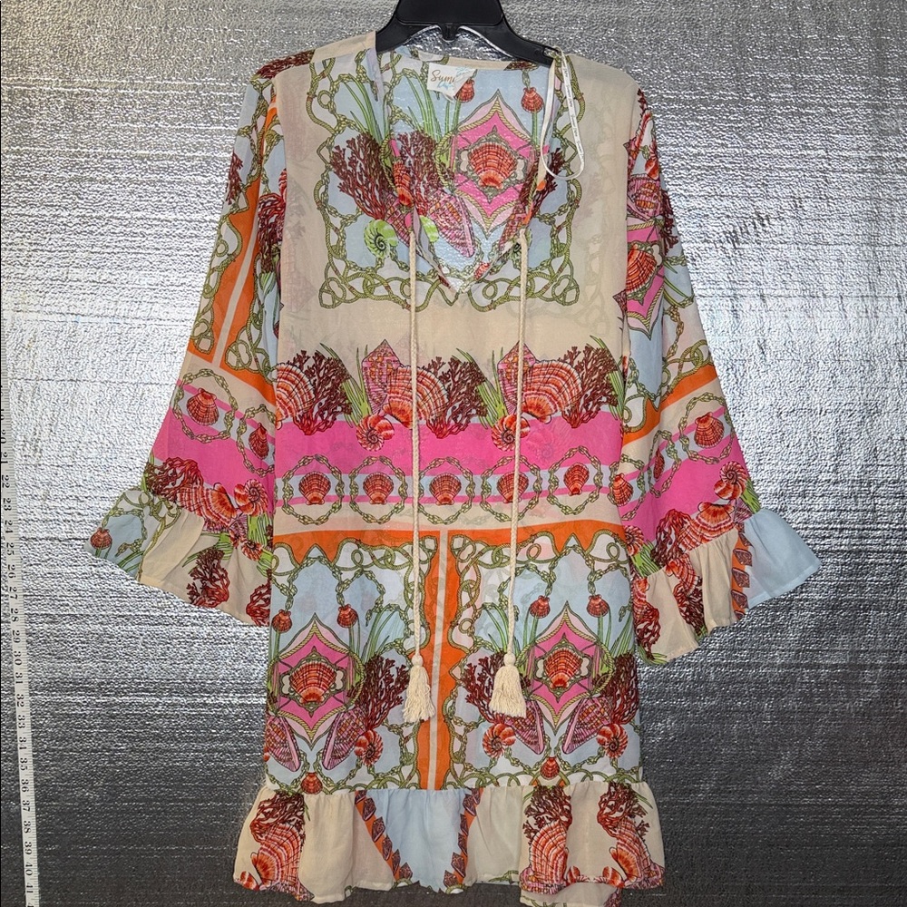 Bohemian Floral Print Swim Coverup